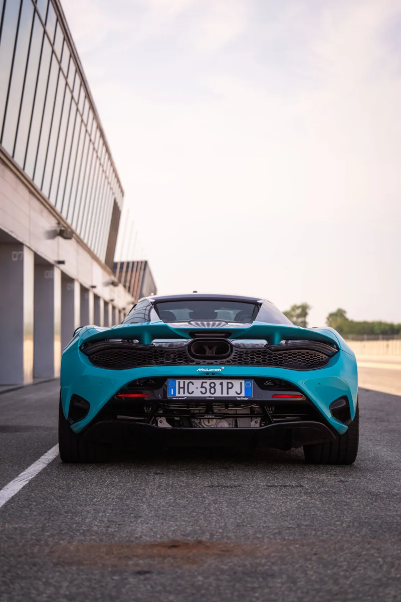Supercar in the pit lane